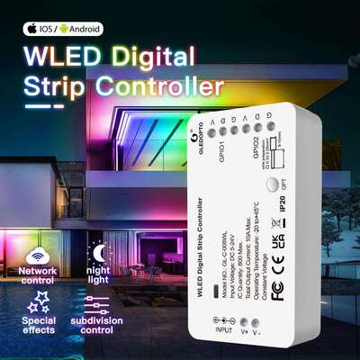 ESP8266WLED幻彩控制器支持WS2811SK6812SM16703PWS2812B灯带