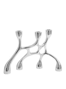 简约板现软INM代创意银色树脂艺术烛台摆件样蜡房餐厅浪漫烛台装