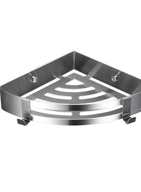 3RJT04角不锈钢室三篮置物篮浴卫生间转双层三角网篮家用角置物架