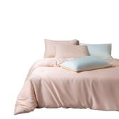 丝滑凉感莱上赛尔天丝四件套纯床床单件被套笠奶油ZXS风床用色品