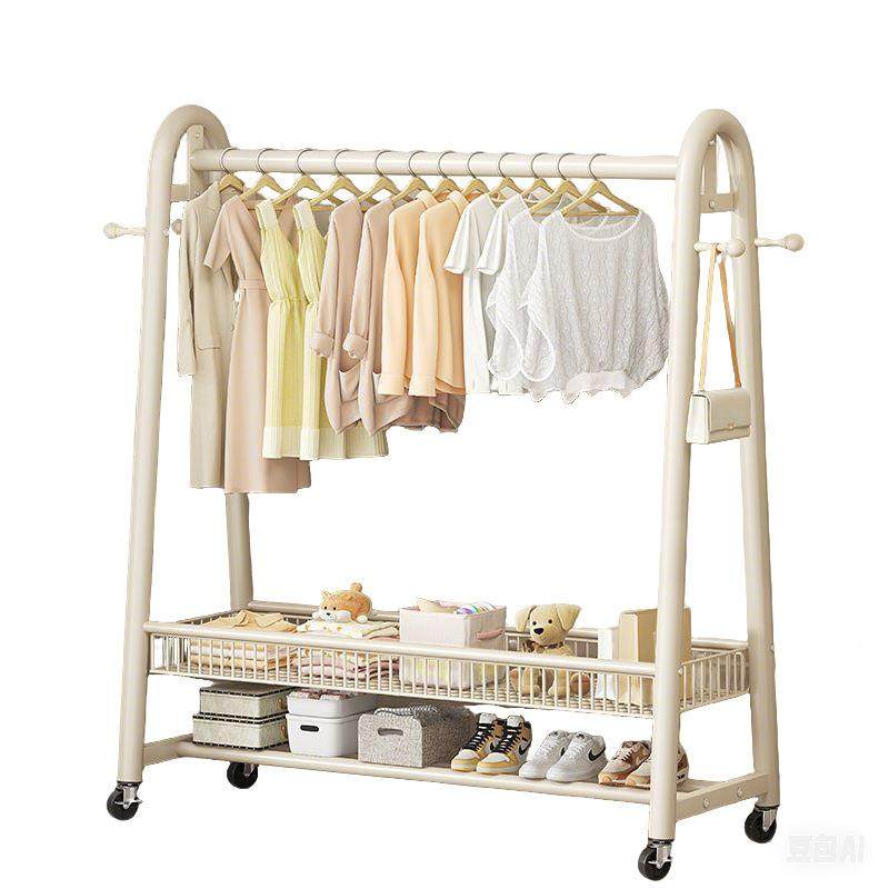 供转角BK87H落地衣架带筐房挂衣应的架间子卧服室立式加粗衣帽架,收纳整理,塑料衣架,淘宝优惠券,粉丝福利购,淘宝优惠卷