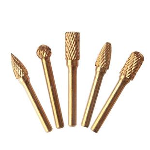 5件套6 8mm双槽旋转锉刀双纹硬质合金锉刀钨钢磨头雕锉加长打磨头