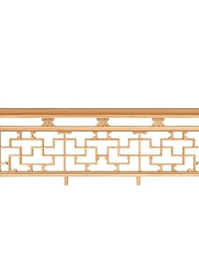 中栏实木式花格围杆东阳木雕镂空雕花扶楼梯手楼道护栏格栅定制