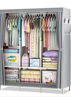 简易衣经柜学生宿衣舍衣橱装家用组55821防尘布柜简约现代济型收