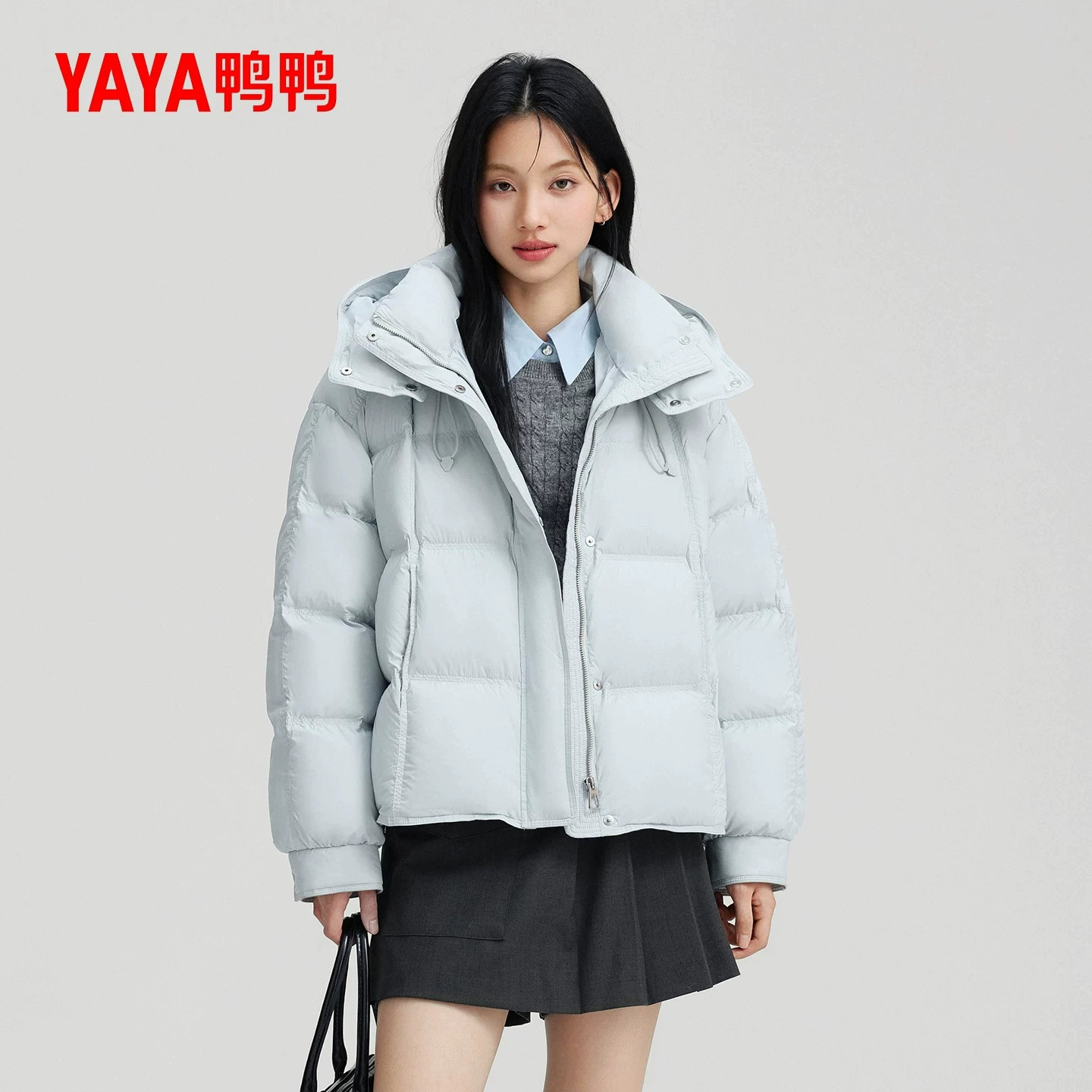 【云氧系列】鸭鸭2026年秋冬新款羽绒服女加厚保暖连帽宽松外套
