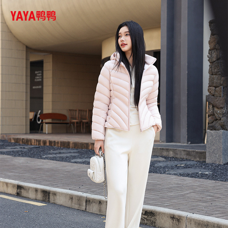 YAYA鸭鸭羽绒服2026年新款短款马甲女款立领时尚百搭简约舒适羽绒