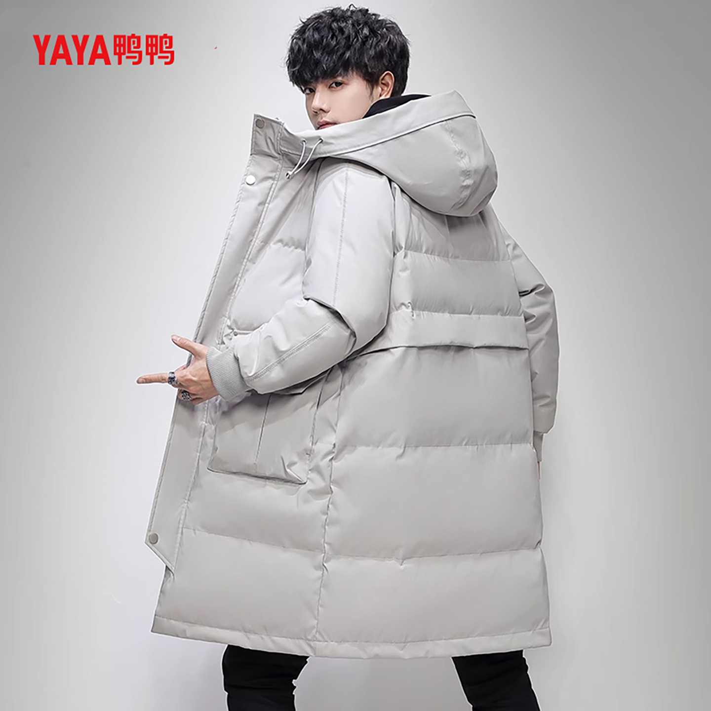 鸭鸭连帽休闲2022年冬季羽绒服