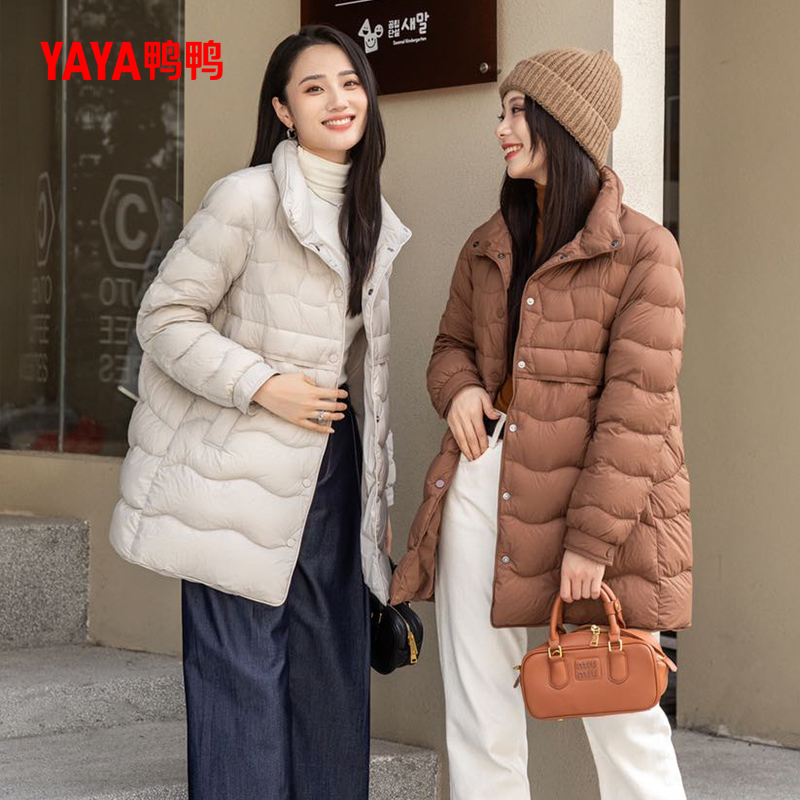 鸭鸭2024年冬季新款单排羽绒服