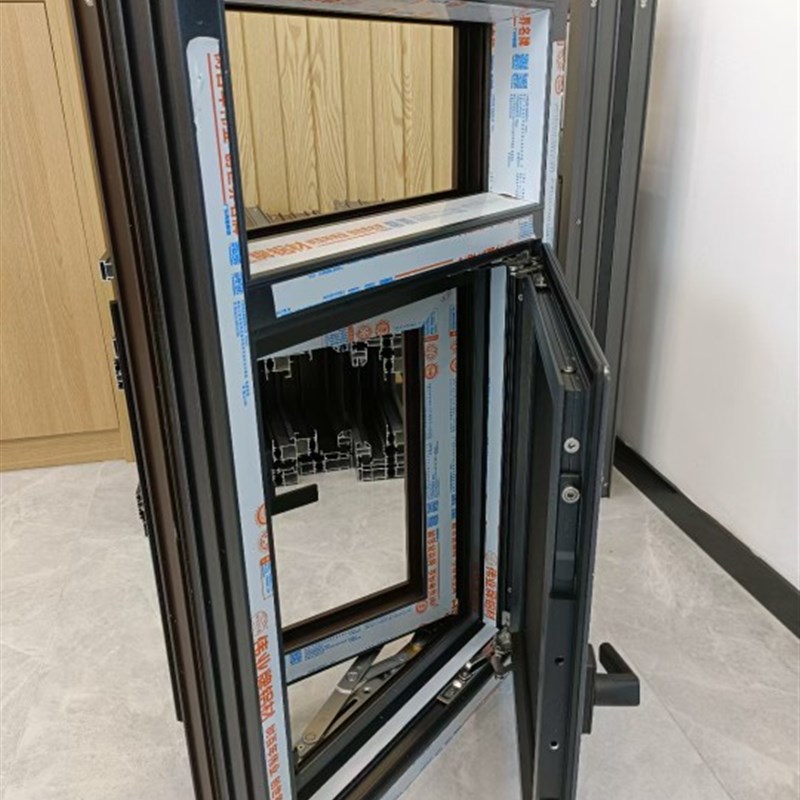 长沙市伟业铝材断桥铝门窗窗纱一体系统窗平开窗别墅自建房