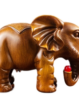 大象摆件一对招财开业礼品客厅玄关电视酒柜办公室乔迁装饰工艺品