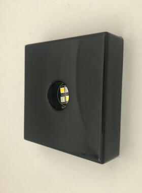 现1010*2.5*实木水晶灯座黑色红木纹七彩白光货LED底摆-600座件