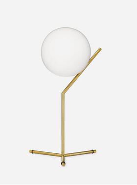 北欧简约装现代读玻璃客卧室床头台灯厅书桌阅办公圆DH-T1004球le