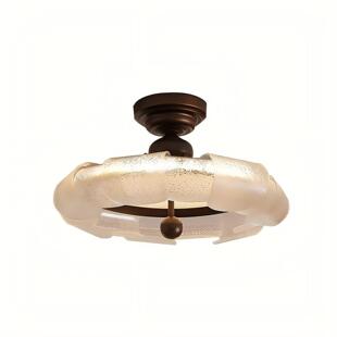 卧室主吸顶灯457中古美式复古卧灯简具约法式设师计书房灯饰