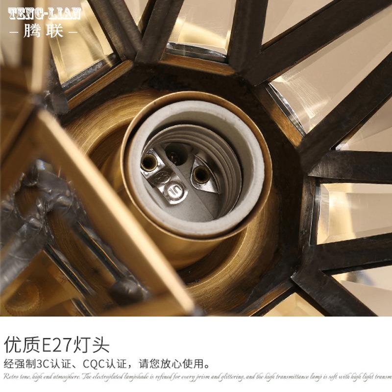 美式星星吸顶灯全铜卧室书房过道楼梯吸顶灯现在简约创意家用灯具