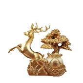 现简约鹿摆件办公室客代居厅电视柜酒柜摆件JF228家装 脂饰品树工
