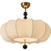 日主卧室灯法间式 中古侘式 南702寂洋风印花布艺南瓜复古房浪漫吸