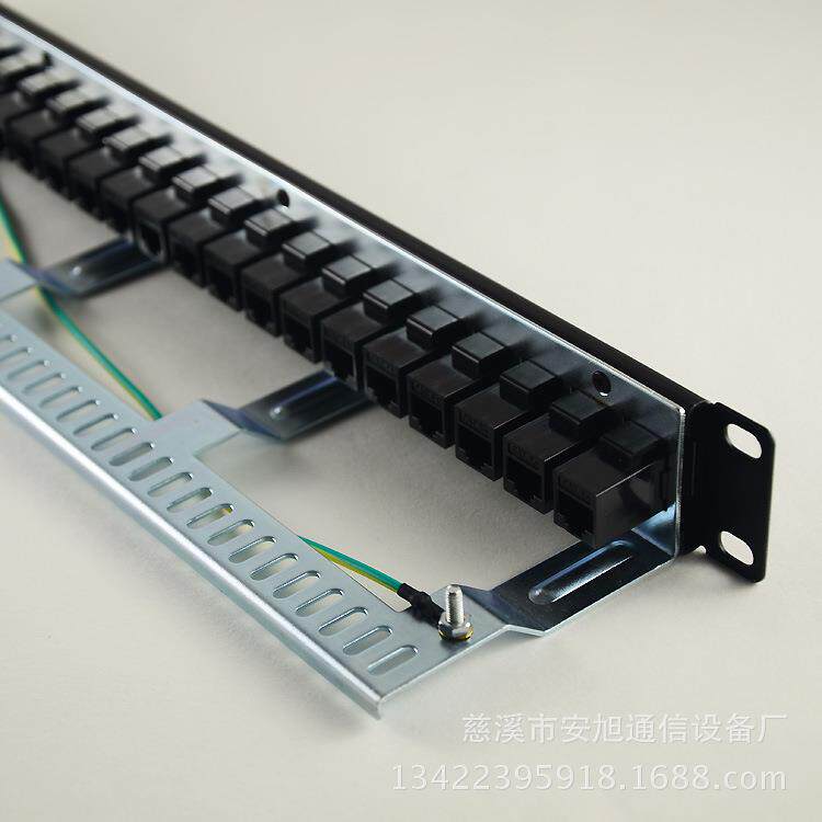 六类通24口配线RJ4-PX-ZT5水晶头直插带后架理直式线托架