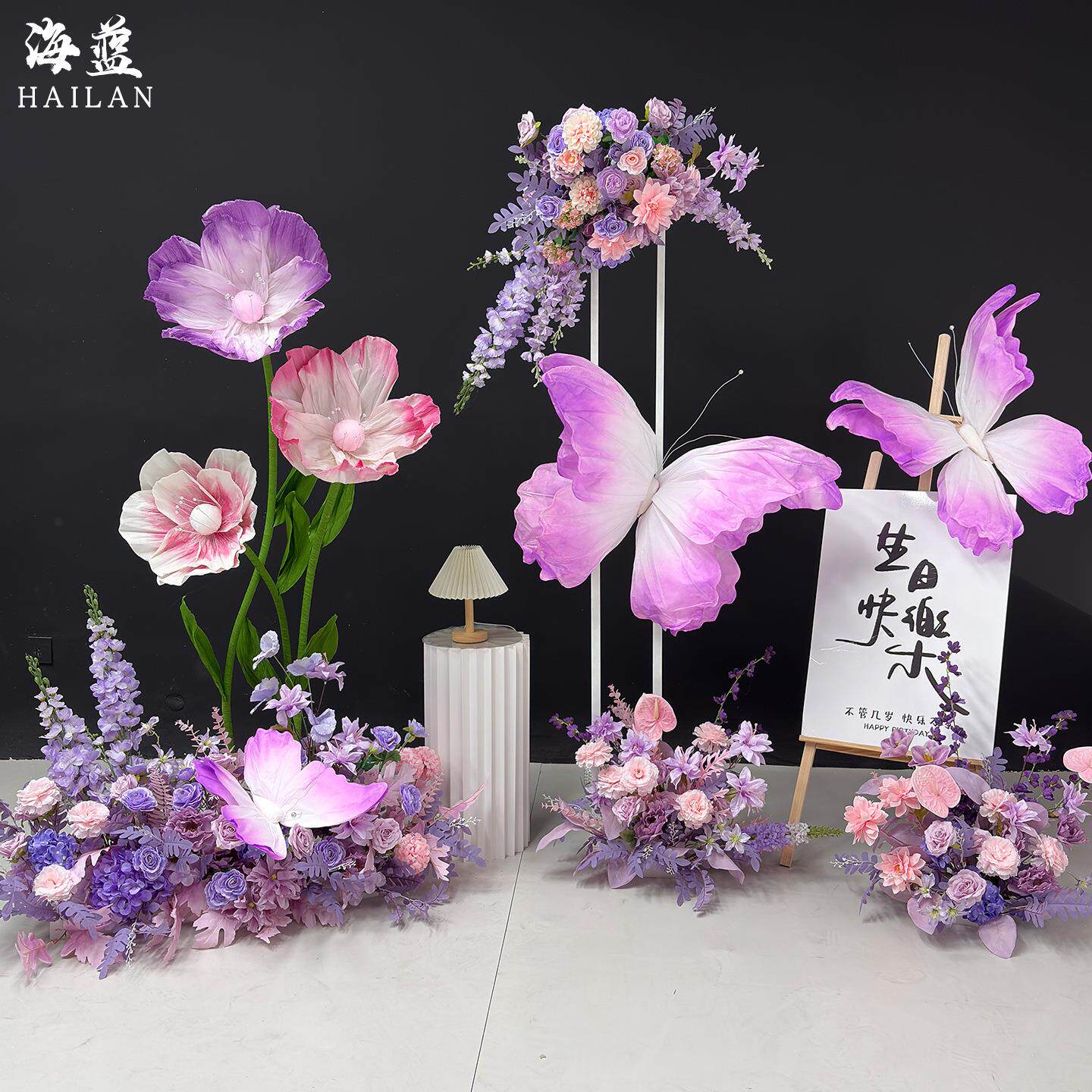 大型丝网花真丝花手工巨型纱花婚庆舞台道具布置装饰摄影橱窗美陈