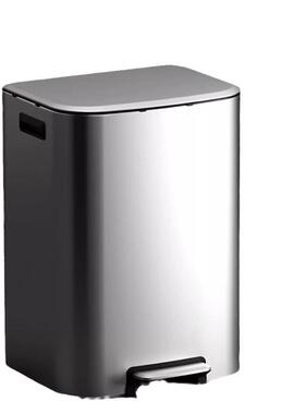 不锈钢垃盖圾桶厨房家号用大脚踏式带容酒店办公室商WLU用超大量6