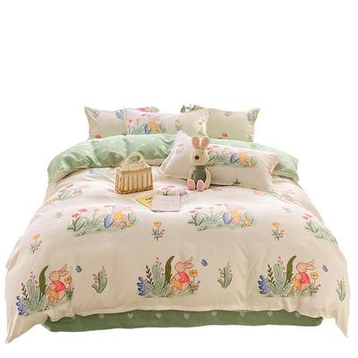 简约风宿上舍床八件套全套KSN0水洗棉寝床单人套被六件套被子一整