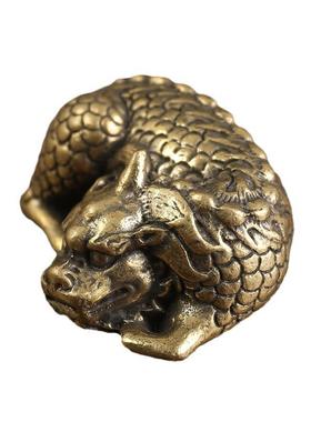 黄貔实貅心桌面摆件创意麒铜麟茶宠纯小摆件手铜把E-12件义乌小商