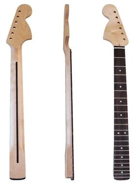 大头左手琴颈ST6弦22品加枫原木哑光琴柄电吉他反手琴颈改装DIY