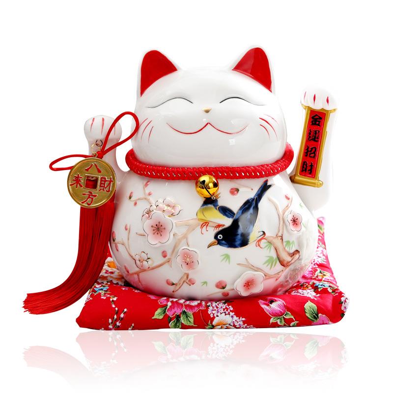 新款上市摇手财福双全（配件）招财猫创意礼品家居摆件