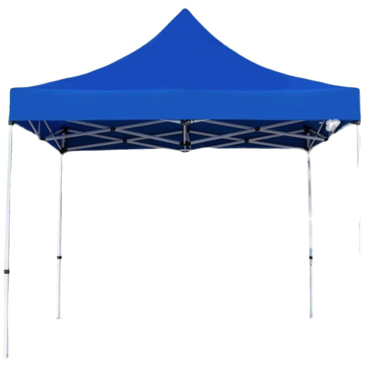 户外遮阳棚四角帐篷防雨四脚雨棚大伞摆摊用伸缩折叠加厚顶布棚子