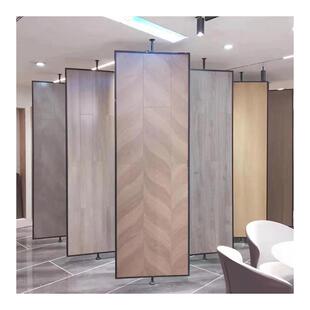 落地旋转翻页瓷砖架360度旋转展示木地板陶瓷展架立式挂架样品架