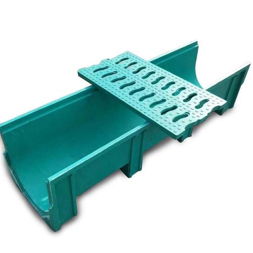 玻璃钢排水沟树脂U型槽家用厨房庭院线性下水道雨水排水地沟盖板