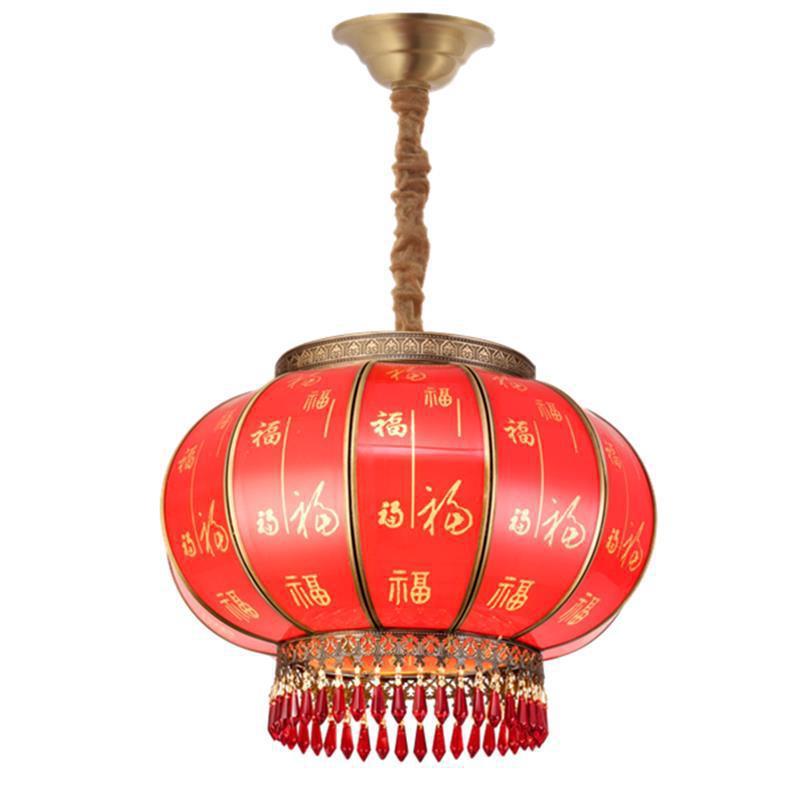 全铜阳台灯别墅中式灯笼明清古典福过年春节喜庆大门挂饰灯笼吊灯