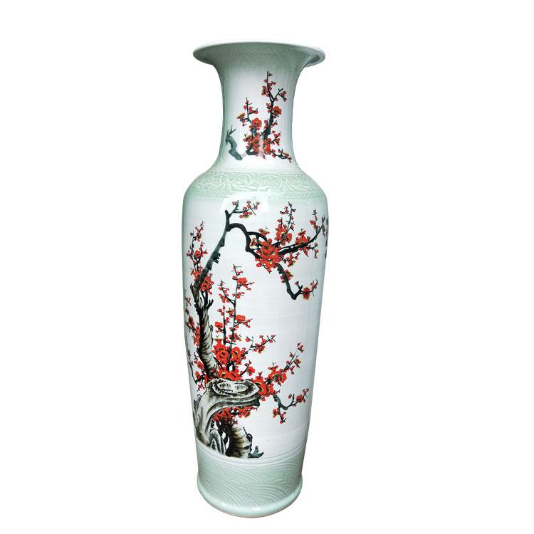 陶瓷大花瓶美式落地插花干花花瓶欧式现代客厅家居玄关装饰摆件