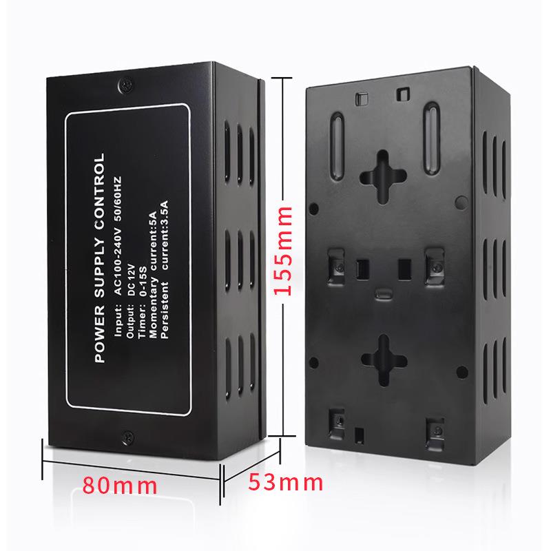 厂家直供P2-12V5A门禁电源铁盒电源磁力锁电插锁门禁机电源专用