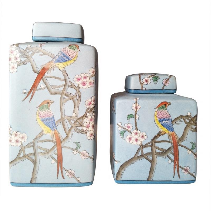 新古典中欧式复古花瓶陶瓷储物罐美式摆件客厅花瓶礼物玄关博古架