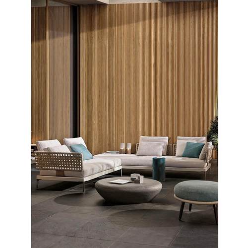 户外藤编沙发组合露台室外庭院露天花园别墅防晒防水茶几柚木家具