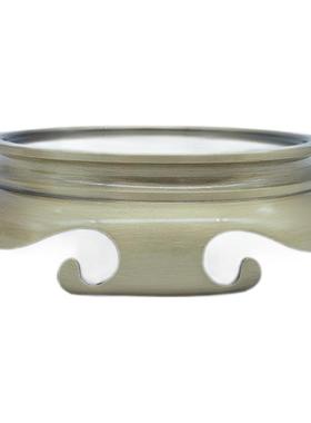 黄铜香炉底座圆形中式小铜器葫芦酒壶茶壶铜百福缸聚宝盆底座摆件