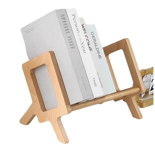 实木桌上小书架可移动书立办公室文件绘本收纳架宿舍木质简易书柜