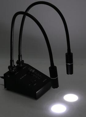 白色LED工业相机光源双支管显微镜双鹅颈管灯光源LED照明灯