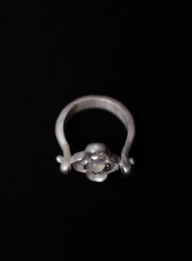 甜过初恋 雕刻设计复古设计女生高级感叠戴指环食指戒女首饰