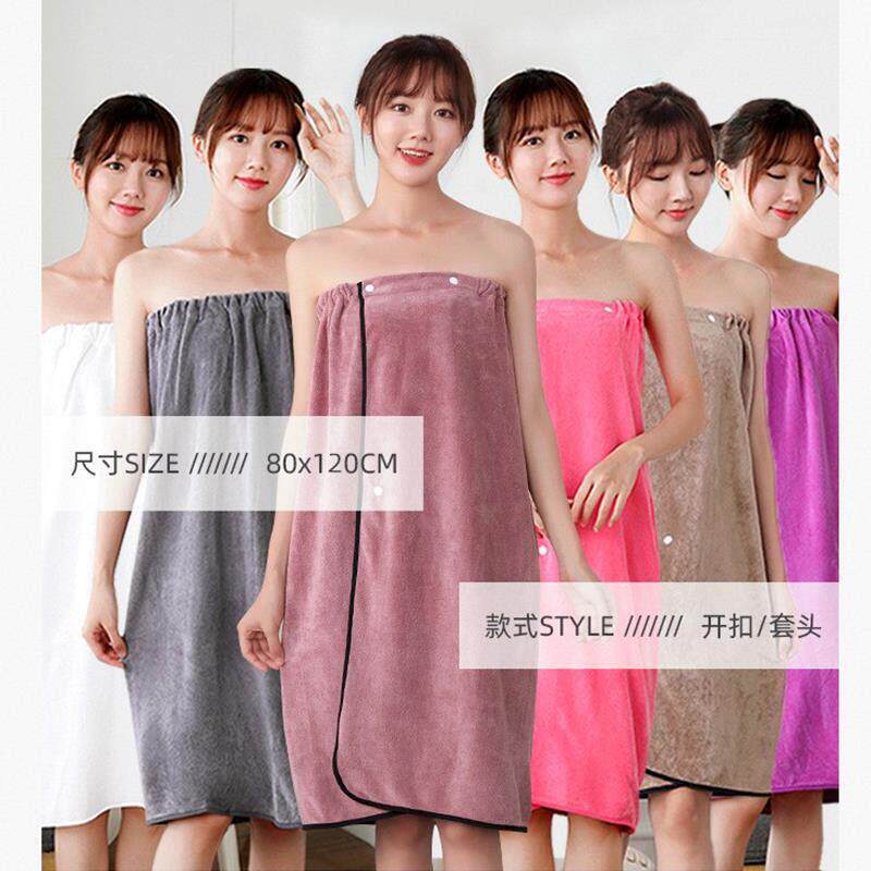 美容院浴裙女纯棉抹胸浴巾可穿裹胸睡裙汗蒸服桑拿大浴衣女款浴袍