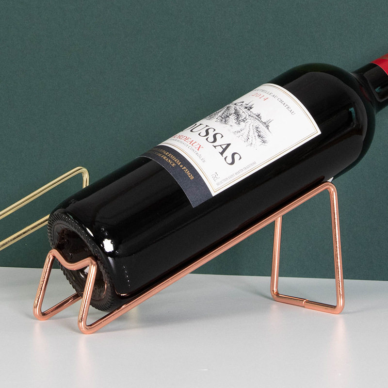 简约酒托酒瓶现代创意欧式奢华家用架子摆件红酒架不锈钢酒驾个性