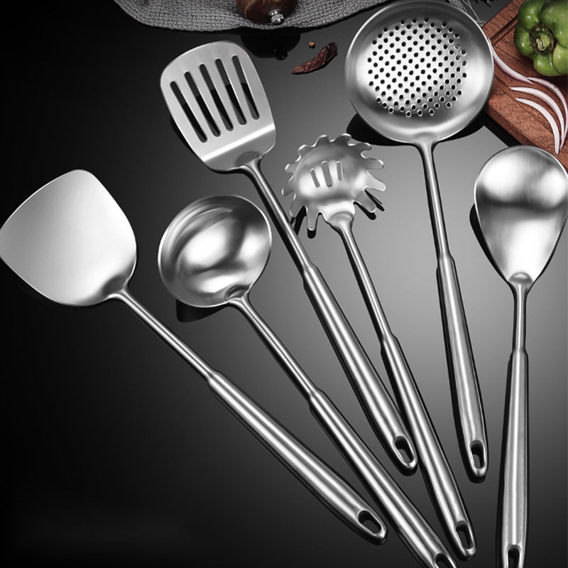 德国加厚304不锈钢锅铲汤勺漏勺炒菜铲子厨具套装家用厨房用品