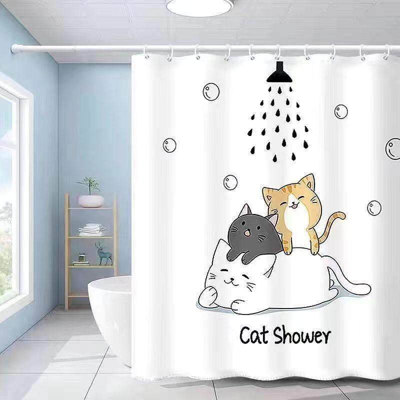 浴室卫生间窗帘免打孔安装厕所小窗户遮挡帘防水防走光防窥布帘子