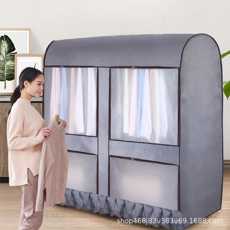 落地式晾衣架防尘罩塑料透明衣服罩衣物大衣收纳整理牛津布