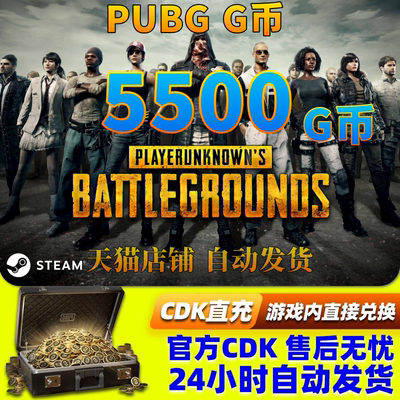 PUBGG币绝地求生5500G币金币吃鸡gb游戏币皮肤点卷充值兑换码CDK
