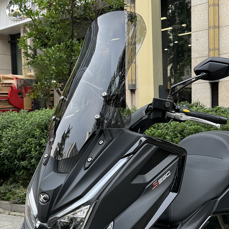 适配于光阳赛艇S350风挡专用改装配件F加高S250护胸板前挡风板玻