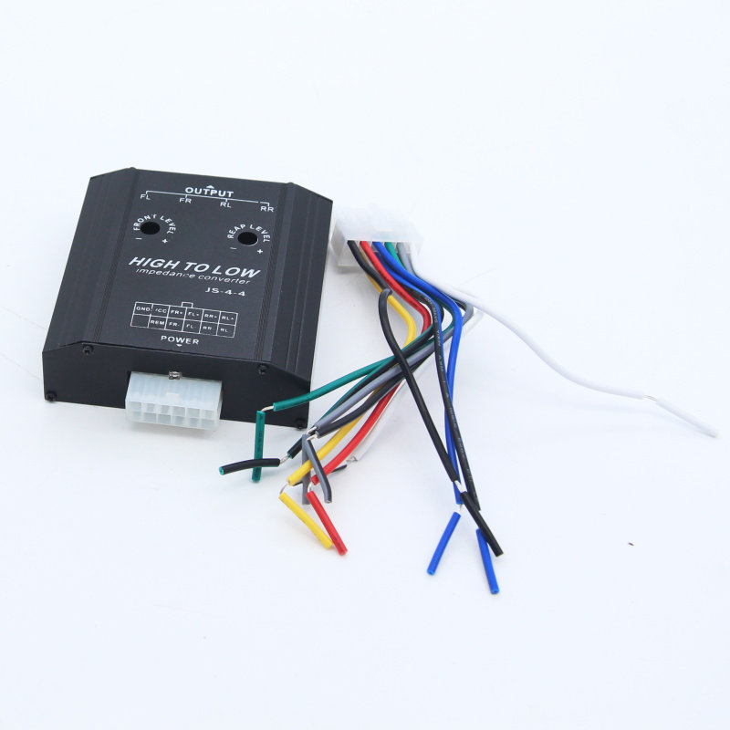 汽车音响低音炮功放高转低4路四进四出有P源高转低音频转换器