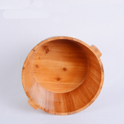 特价实木足浴桶泡脚盆香杉木按摩足疗脚木盆加厚V木桶矮木盆家用