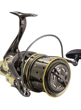 远投纺车b10000型全金属主体无间隙斜口鱼线轮海钓锚鱼轮海竿渔轮