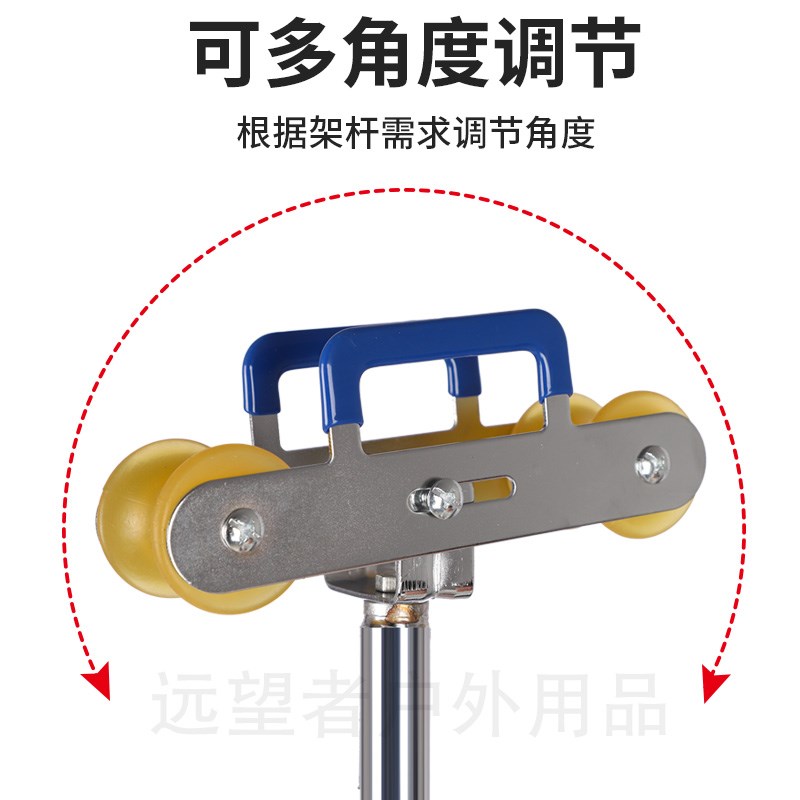 新款长竿支架杆加l强版全套大炮竿双轮长杆支架万向调节大物支架